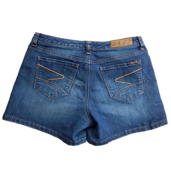 Seven7 Jeans Denim Shorts Size 10 Womens Mid Rise - Picture 2 of 10